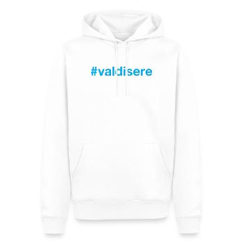 Val d'Isere Hashtag - Männer Premium Bio Hoodie - Weiß - Vorne - Nico (187cm)