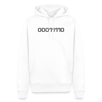 Binary notation - 30 - Men’s Premium Organic Hoodie - white - Front - Nico (187cm)
