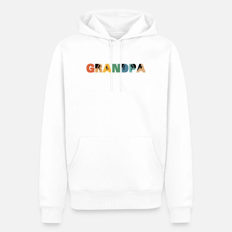 Grimpeur Papi Alpiniste Papi - Sweat à capuche Premium bio Homme - blanc