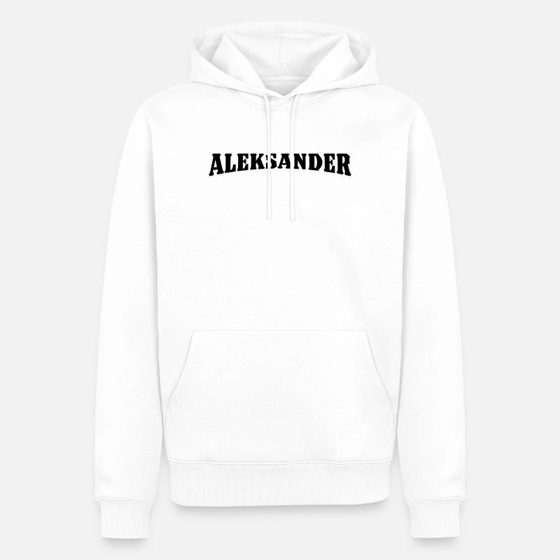 Aleksander Geschenk - Männer Premium Bio Hoodie - Weiß