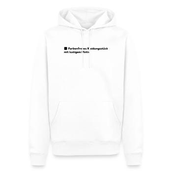 Farbenfrohe Kleidung - Männer Premium Bio Hoodie - Weiß - Vorne - Nico (187cm)