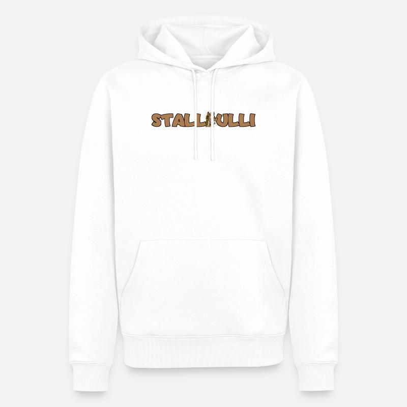 Stallpulli - Stall - Pferd Pferde Reiter Reiterin - Männer Premium Bio Hoodie - Weiß