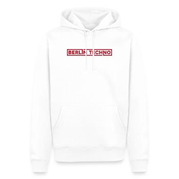 Berlin Techno Hard Dark Rave - Men’s Premium Organic Hoodie - white - Front - Nico (187cm)