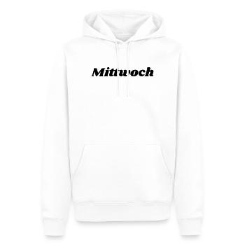 Mittwoch Schriftzug - Männer Premium Bio Hoodie - Weiß - Vorne - Nico (187cm)