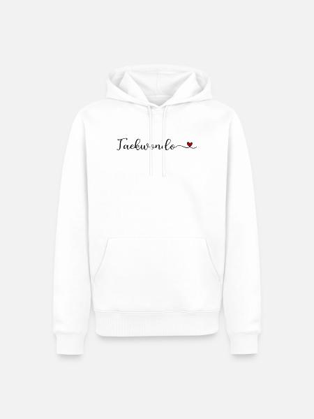 Taekwondo Herz - Männer Premium Bio Hoodie - Weiß