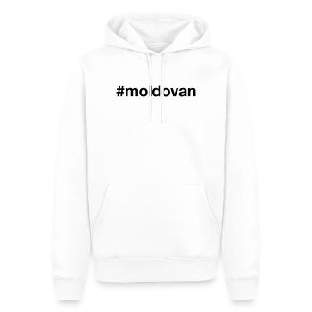 MOLDAVIE Hashtag Moldaves Moldavie Moldavie - Sweat à capuche Premium bio Homme - blanc - Devant - Nico (187cm)