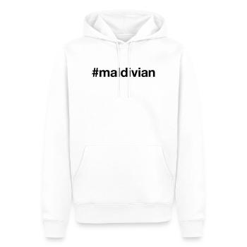 MALDIVES Hashtag Maldivian - Sweat à capuche Premium bio Homme - blanc - Devant - Nico (187cm)