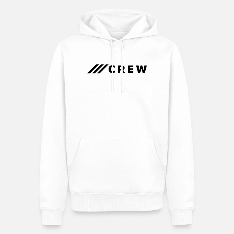 CREW - Männer Premium Bio Hoodie - Weiß