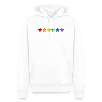 Regenbogen Sternchen LGBT lgbtqi queer - Männer Premium Bio Hoodie - Weiß - Vorne - Nico (187cm)