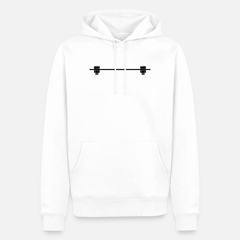 Logo Mutterschraube Platte - Männer Premium Bio Hoodie - Weiß