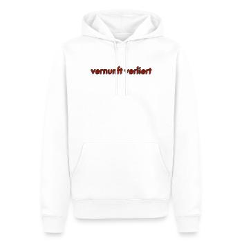 vernunft verliert - Männer Premium Bio Hoodie - Weiß - Vorne - Nico (187cm)