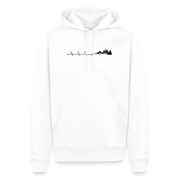 Heartbeat Snowboard Freestyle - Männer Premium Bio Hoodie - Weiß - Vorne - Nico (187cm)