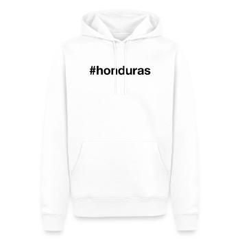 HONDURAS Hashtag - Sweat à capuche Premium bio Homme - blanc - Devant - Nico (187cm)