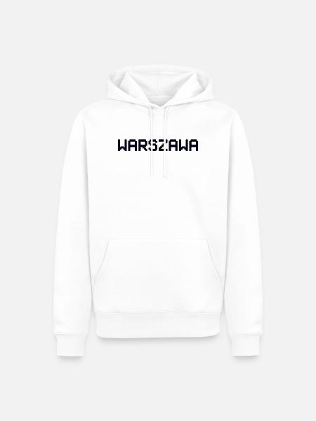 WARSZAWA Varsovie Warschau - Sweat à capuche Premium bio Homme - blanc