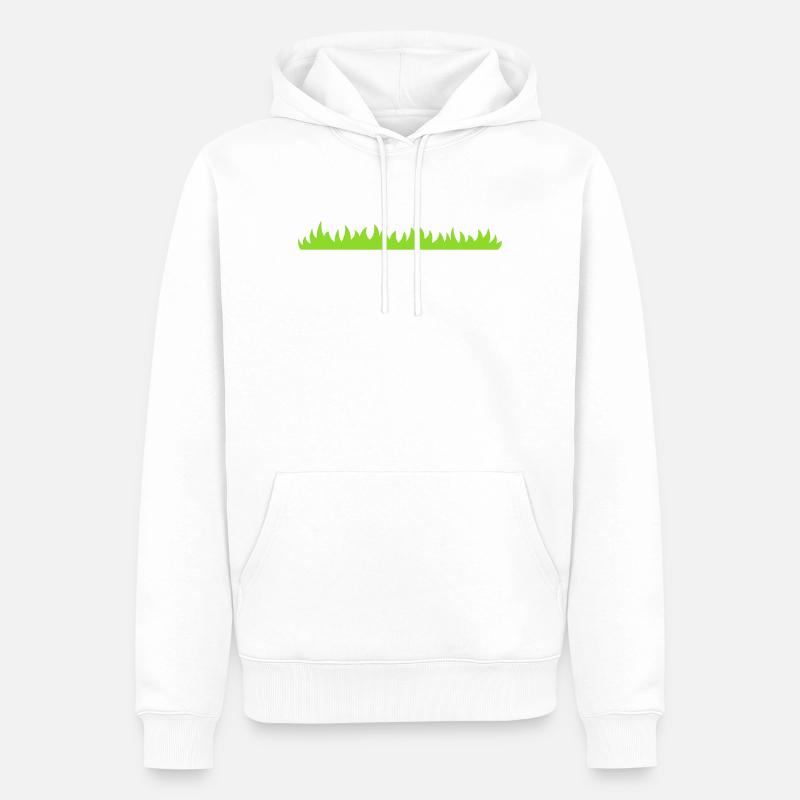 Gras oder Rasen - Männer Premium Bio Hoodie - Weiß