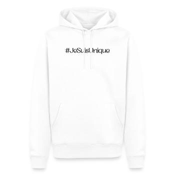 Je suis Unique - Sweat à capuche Premium bio Homme - blanc - Devant - Nico (187cm)