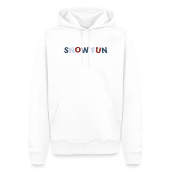 SnowFun - Sweat à capuche Premium bio Homme - blanc - Devant - Nico (187cm)