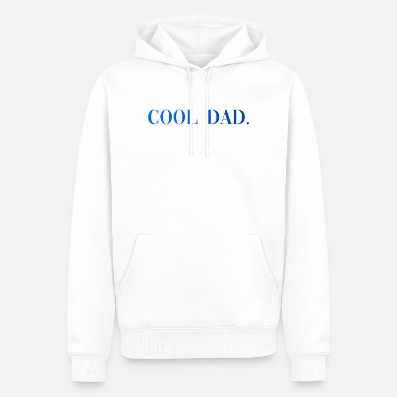Papa cool : Cadeau de paternité - Sweat à capuche Premium bio Homme - blanc