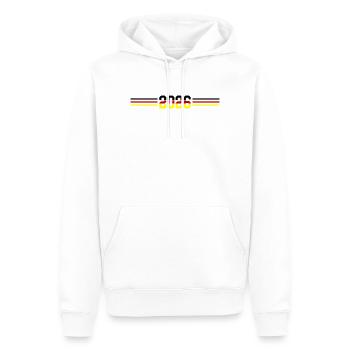 Drapeau allemand 2026 - Sweat à capuche Premium bio Homme - blanc - Devant - Nico (187cm)