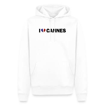 I love Cannes Frankreich - Männer Premium Bio Hoodie - Weiß - Vorne - Nico (187cm)