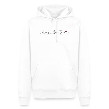 Buchhalter mit Herz - Männer Premium Bio Hoodie - Weiß - Vorne - Nico (187cm)