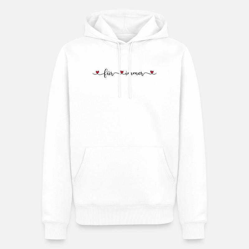 pour toujours - Sweat à capuche Premium bio Homme - blanc