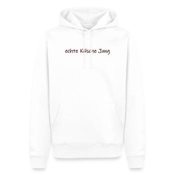 echte Kölsche Jung - Männer Premium Bio Hoodie - Weiß - Vorne - Nico (187cm)
