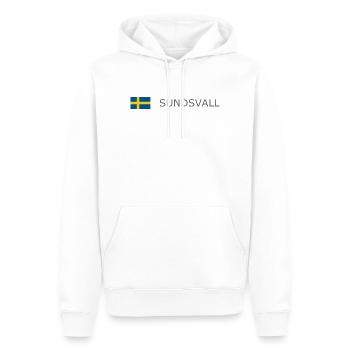 Sweden Flag - Sundsvall - Sverige - Schweden - Männer Premium Bio Hoodie - Weiß - Vorne - Nico (187cm)