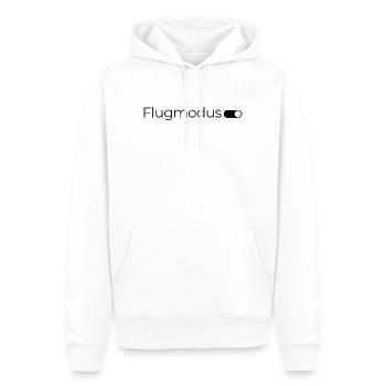 Flugmodus an. – Minimalistisches Design - Männer Premium Bio Hoodie - Weiß - Vorne - Nico (187cm)