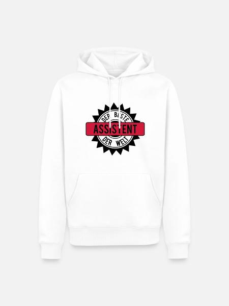der beste assistent 2c - Männer Premium Bio Hoodie - Weiß
