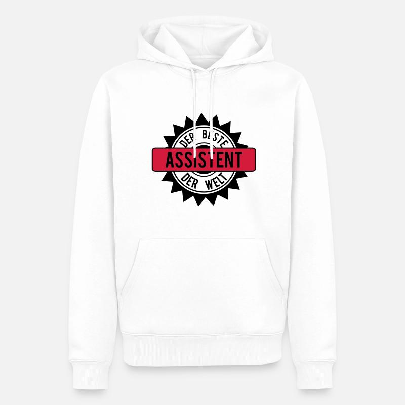le meilleur assistant 2c - Sweat à capuche Premium bio Homme - blanc