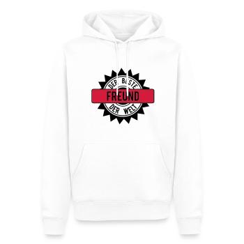meilleur ami 2c - Sweat à capuche Premium bio Homme - blanc - Devant - Nico (187cm)