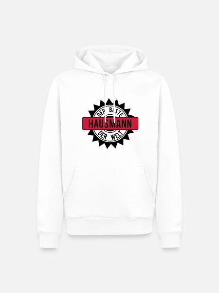 the best hausmann 2c - Men’s Premium Organic Hoodie - white