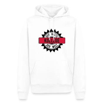 le meilleur 2c collègue - Sweat à capuche Premium bio Homme - blanc - Devant - Nico (187cm)