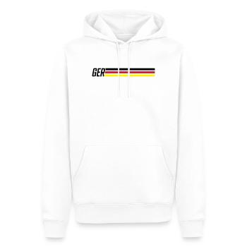 germany team germany - Men’s Premium Organic Hoodie - white - Front - Nico (187cm)