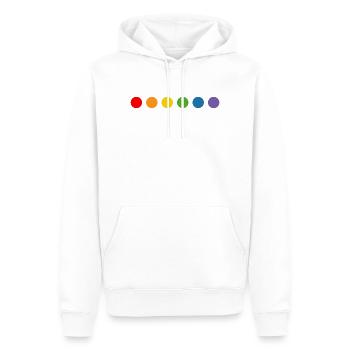boules arc-en-ciel LGBT lgbtqi queer lgbt csd tshirt - Sweat à capuche Premium bio Homme - blanc - Devant - Nico (187cm)