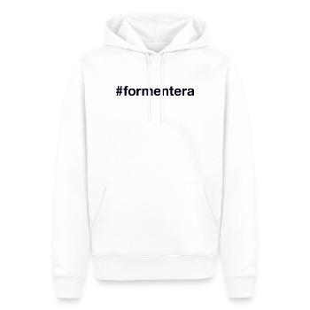 FORMENTERA Spanien Espagne Hashtag - Sweat à capuche Premium bio Homme - blanc - Devant - Nico (187cm)