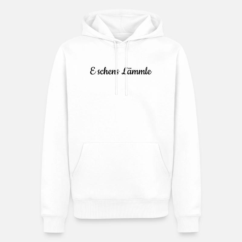 E schens Lämmle - Sweat à capuche Premium bio Homme - blanc
