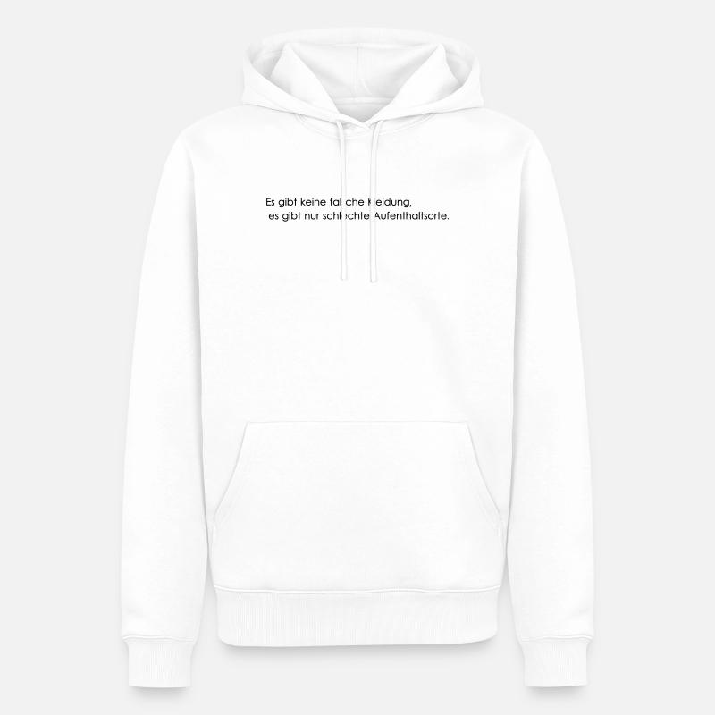 falsche Kleidung - Männer Premium Bio Hoodie - Weiß