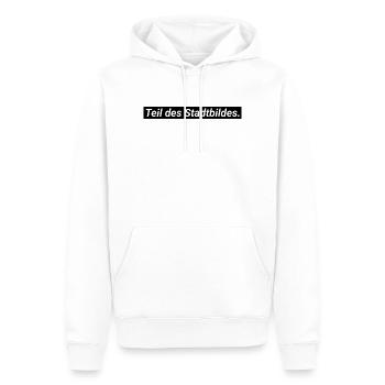 Partie intégrante du paysage urbain - Sweat à capuche Premium bio Homme - blanc - Devant - Nico (187cm)