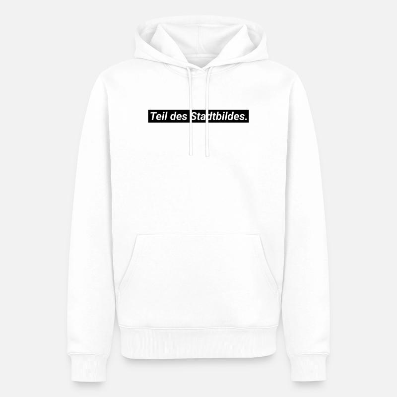 Teil des Stadtbildes - Männer Premium Bio Hoodie - Weiß