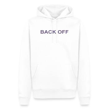 Recule, drôle de dicton. - Sweat à capuche Premium bio Homme - blanc - Devant - Nico (187cm)