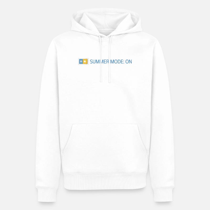 Summer Mode: On - Sommer 2026 Geschenkidee - Männer Premium Bio Hoodie - Weiß