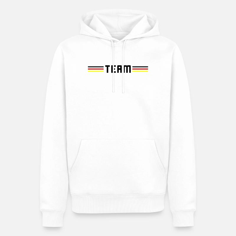 Équipe Allemagne - Sweat à capuche Premium bio Homme - blanc