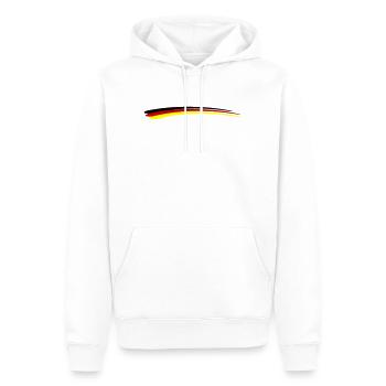 Deutschland Fahne Linie - Männer Premium Bio Hoodie - Weiß - Vorne - Nico (187cm)