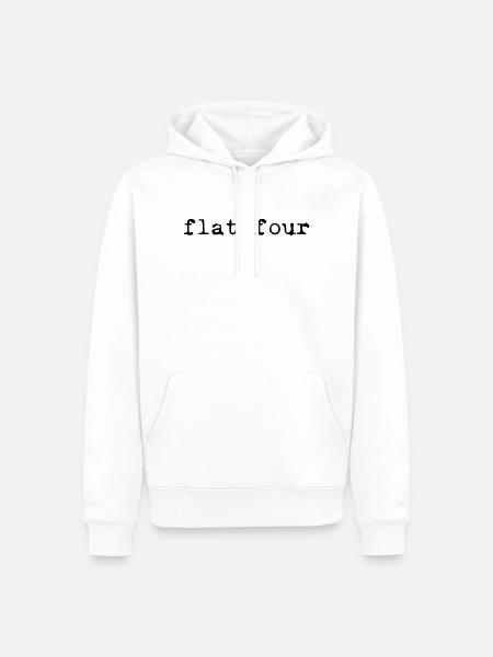 Flat six - Men’s Premium Organic Hoodie - white