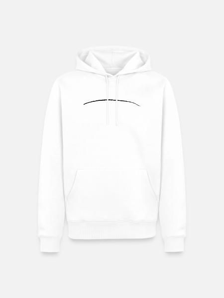 coup de pinceau rayé ligne - Sweat à capuche Premium bio Homme - blanc