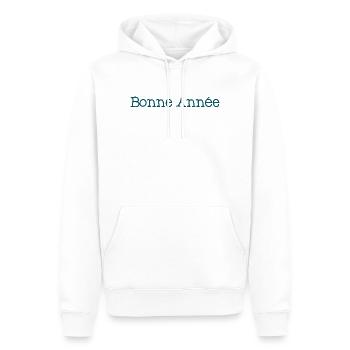 BONNE ANNEE. SAINT SYLVESTRE. NOUVELLE ANNÉE - Sweat à capuche Premium bio Homme - blanc - Devant - Nico (187cm)