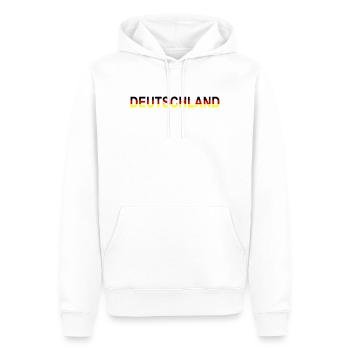 Deutschland Design - Männer Premium Bio Hoodie - Weiß - Vorne - Nico (187cm)