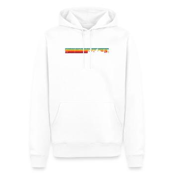 Norwich skyline rétro - Sweat à capuche Premium bio Homme - blanc - Devant - Nico (187cm)